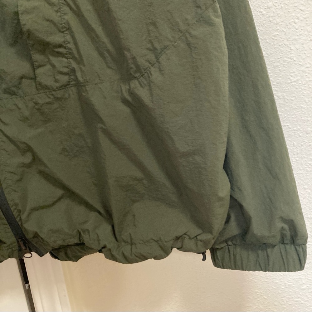 Ocean Pacific Men’s Windbreaker Jacket Green with Stand-Up Collar Hooded Sz L - Picture 4 of 16